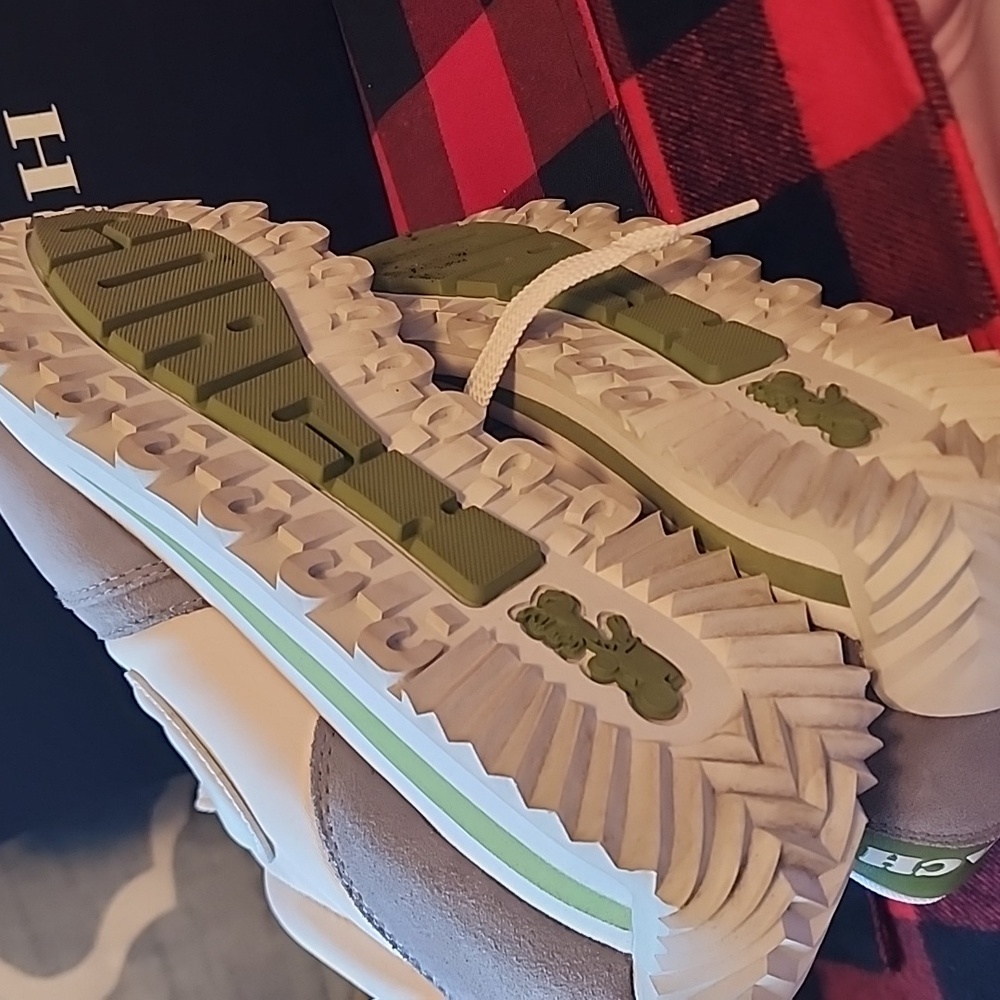 New In Box Coach Unisex Gray, White, and Green Running Sneakers - Picture 6 of 6